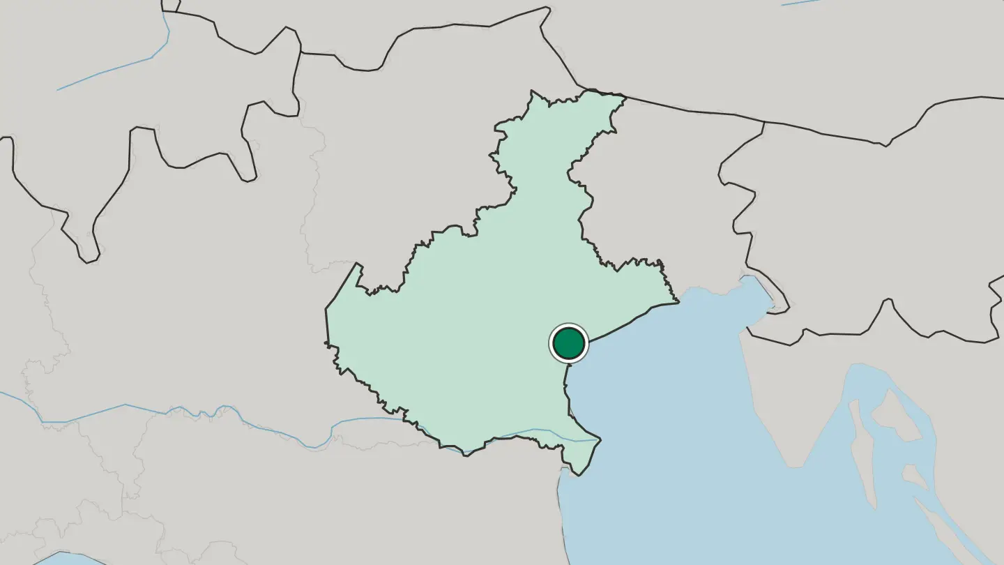 Map of Venice in Italy
