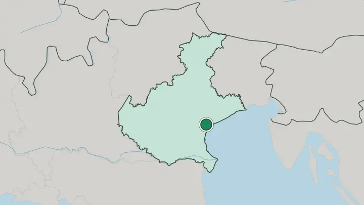 Map of Venice in Italy