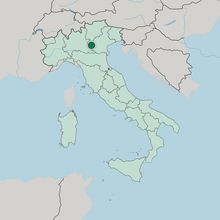 Map showing Chievo — In Italy