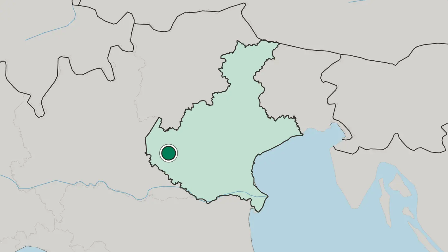 Map of Verona in Italy