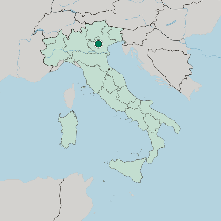 Map showing Anconetta — In Italy