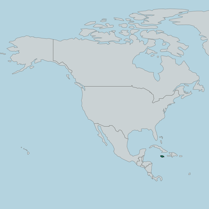 Map showing Jamaica — In North America