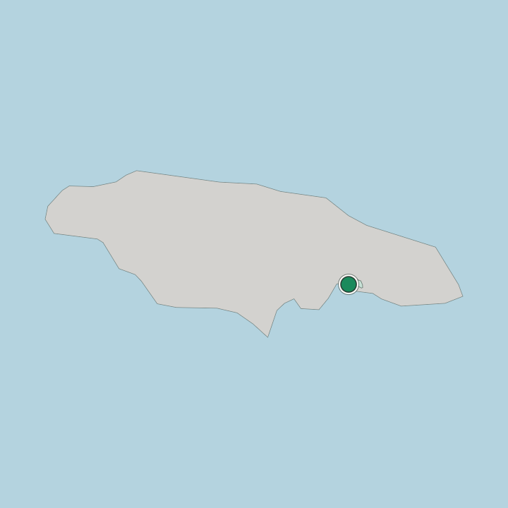 Map showing Kingston — In Jamaica