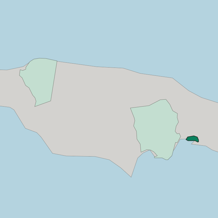 Map showing Kingston — In Jamaica