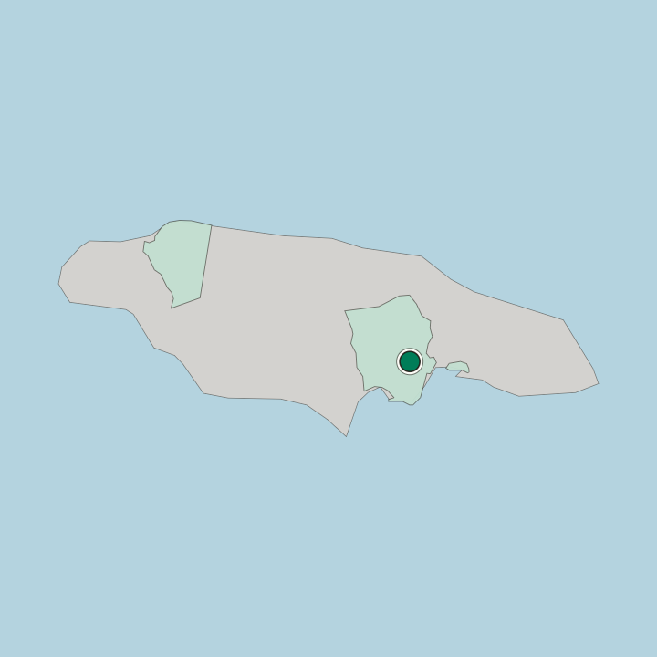 Map showing Spanish Town — In Jamaica