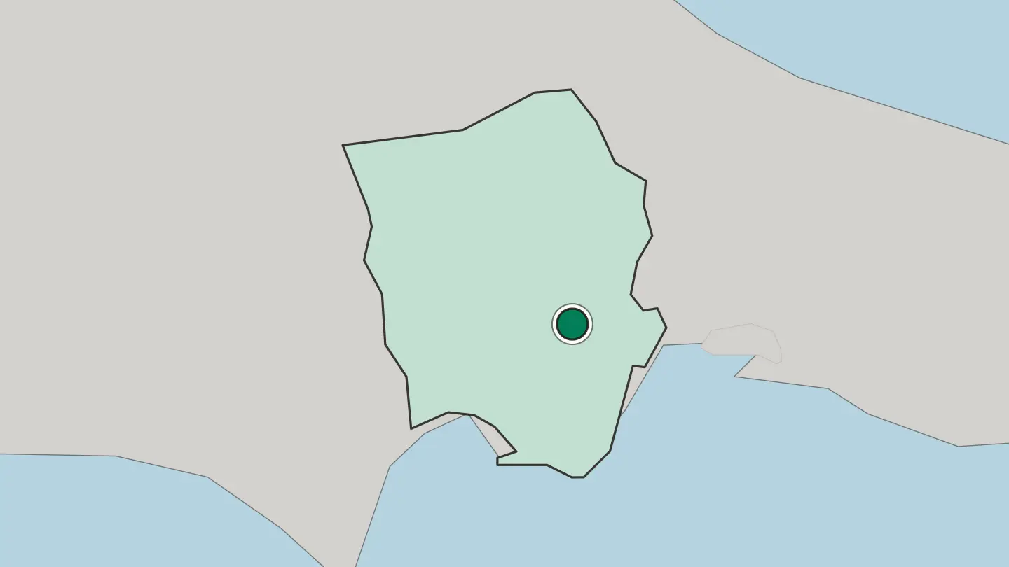 Map of Spanish Town in Jamaica