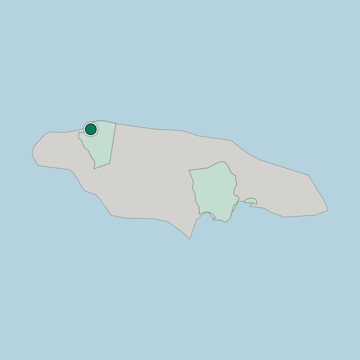 Map showing Montego Bay — In Jamaica