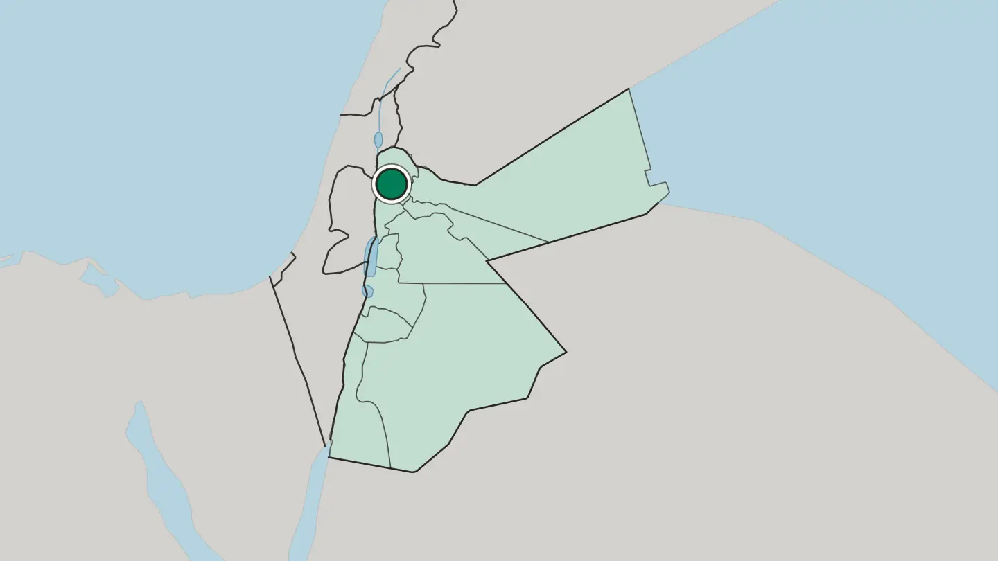 Map of ‘Ajlūn in Jordan