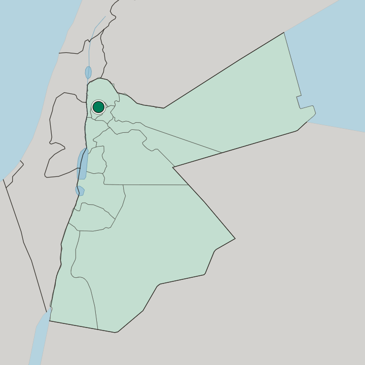 Map showing ‘Ajlūn — In Jordan