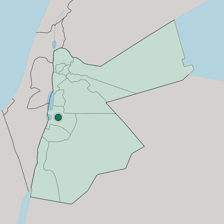 Map showing ‘Izrā — In Jordan