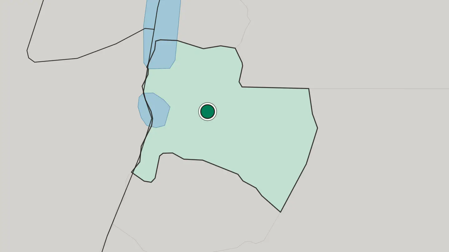 Map of ‘Izrā in Jordan
