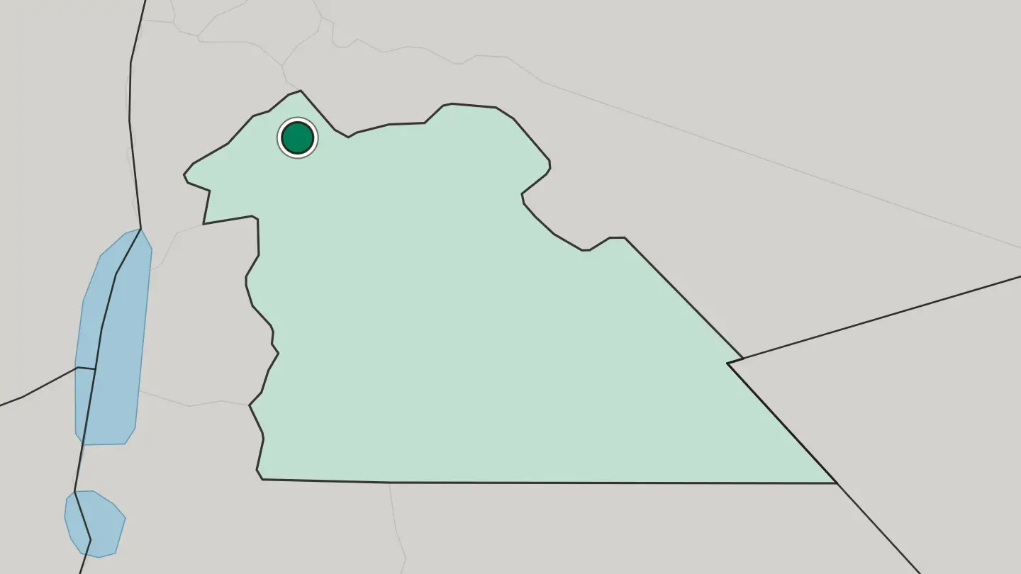 Map of Amman in Jordan