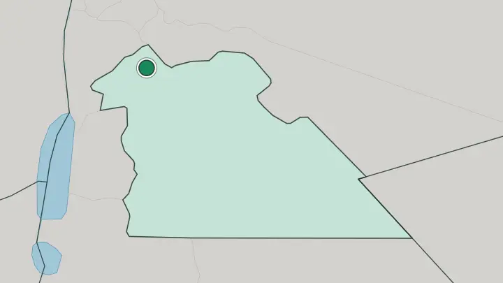 Map of Amman in Jordan