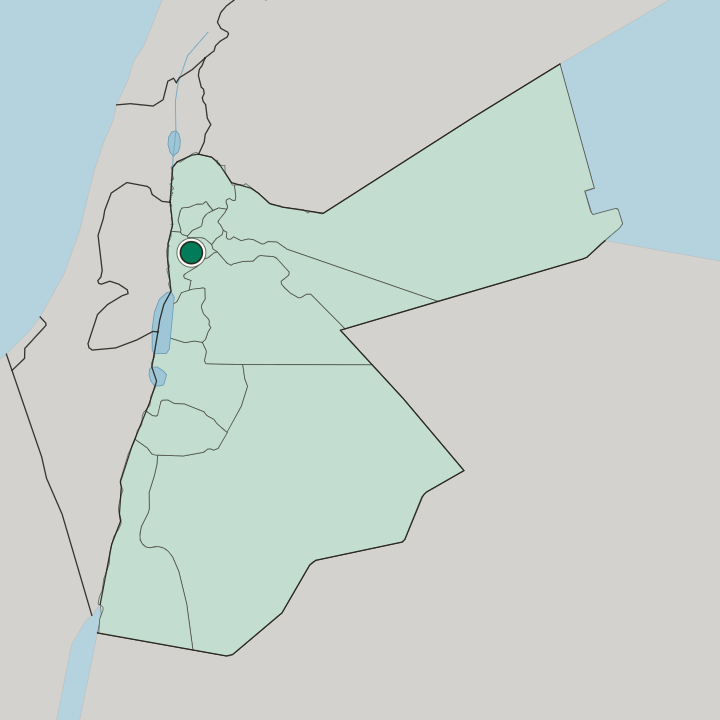 Map showing As Salţ — In Jordan