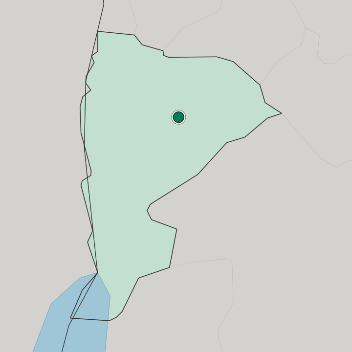 Map showing As Salţ — In Muḩāfaz̧at al Balqā’