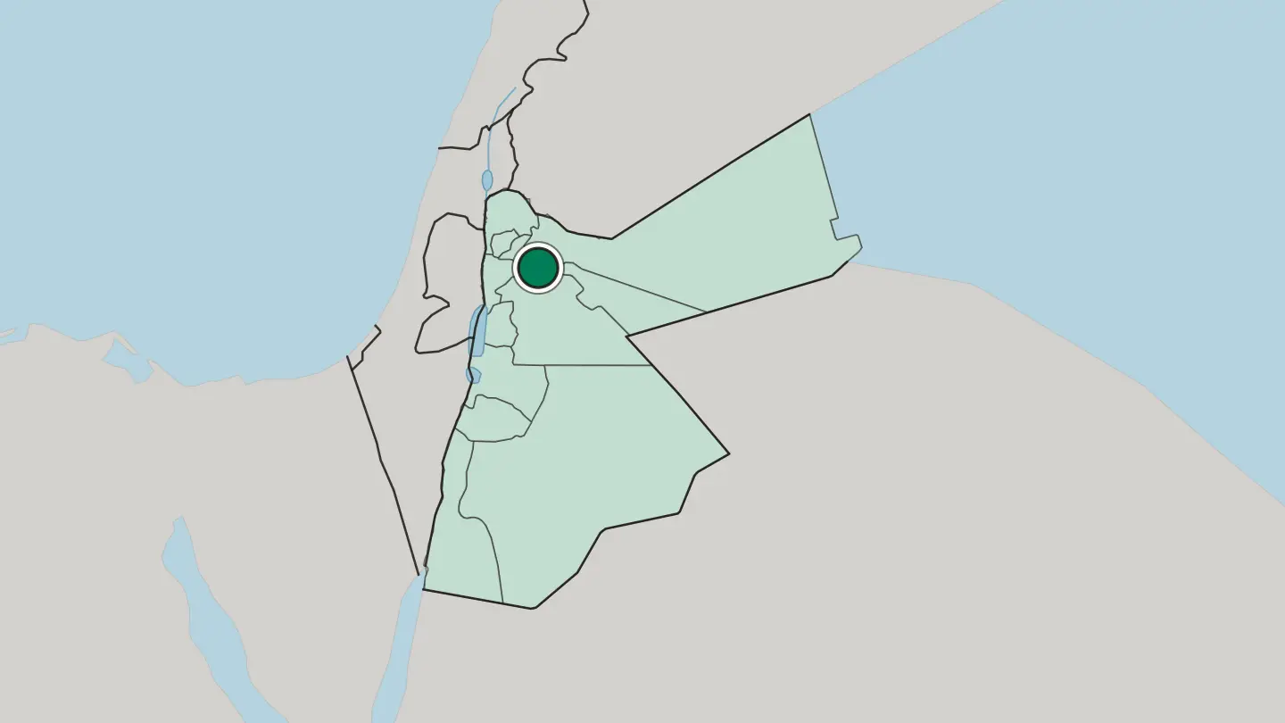 Map of Zarqa in Jordan
