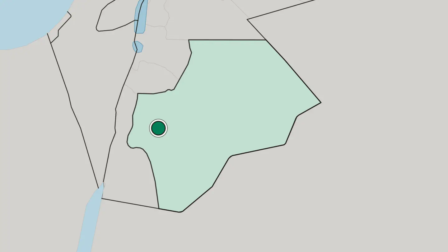 Map of Ma'an in Jordan