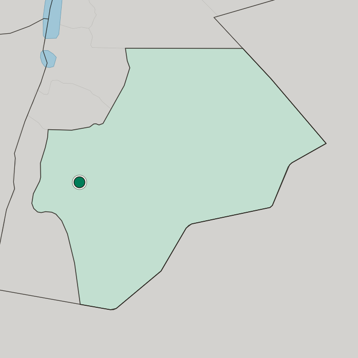 Map showing Ma'an — In Muḩāfaz̧at Ma‘ān