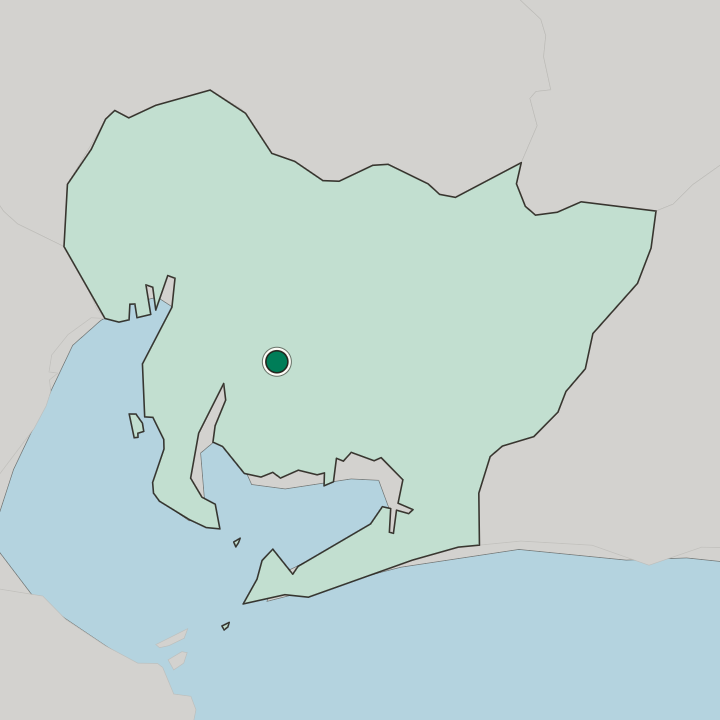 Map showing Anjō — In Aichi-ken