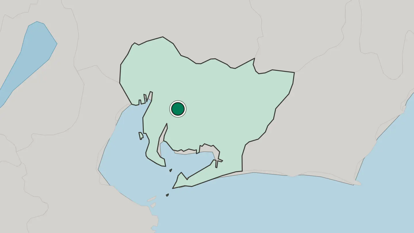 Map of Chiryū in Japan