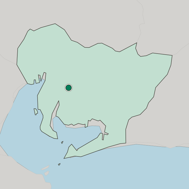 Map showing Chiryū — In Aichi-ken