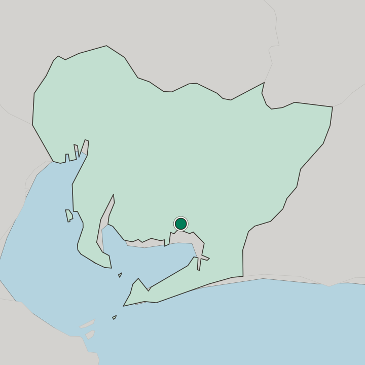 Map showing Gamagōri — In Aichi-ken