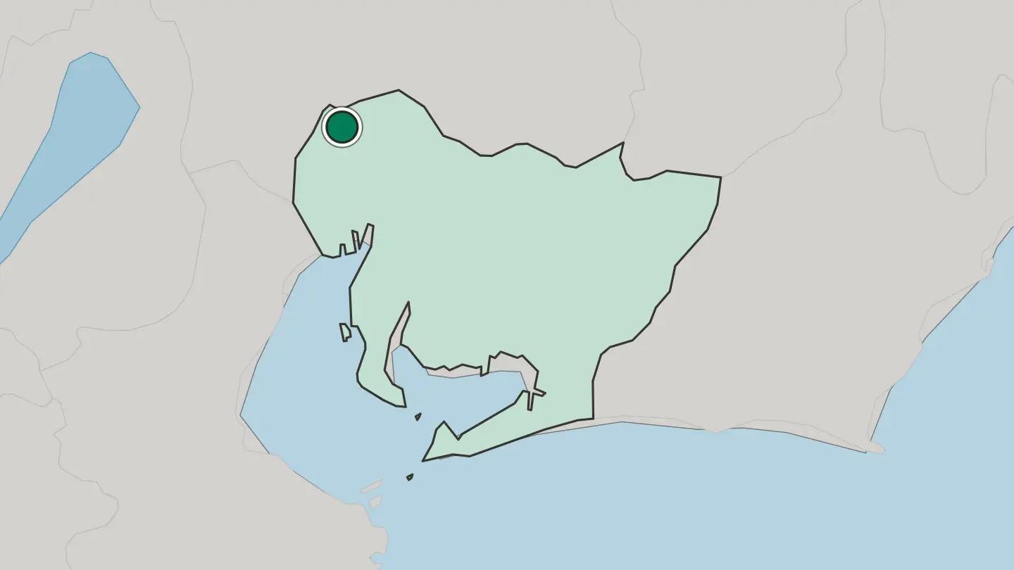 Map of Ichinomiya in Japan