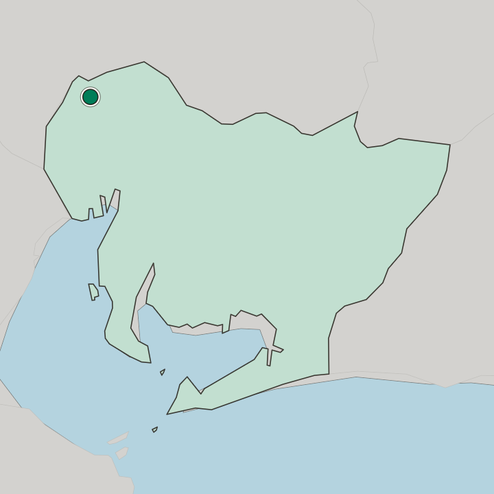 Map showing Ichinomiya — In Aichi-ken