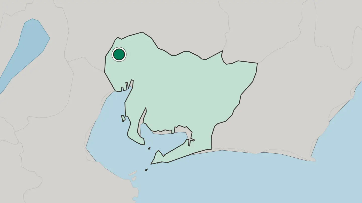 Map of Inazawa in Japan