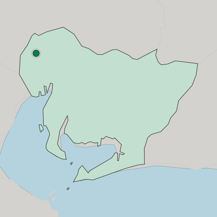 Map showing Inazawa — In Aichi-ken