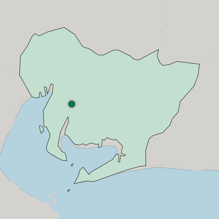 Map showing Kariya — In Aichi-ken