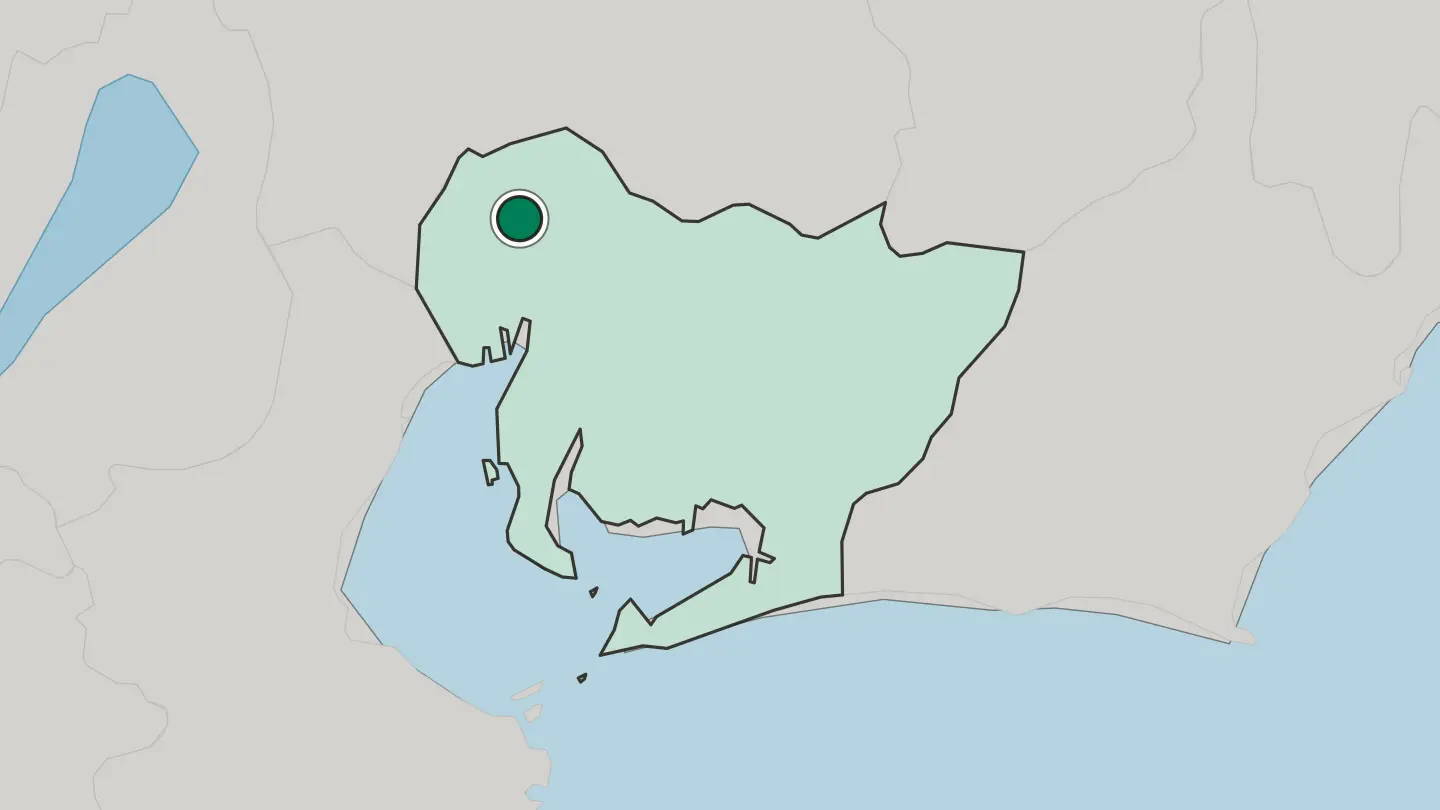 Map of Kitanagoya in Japan