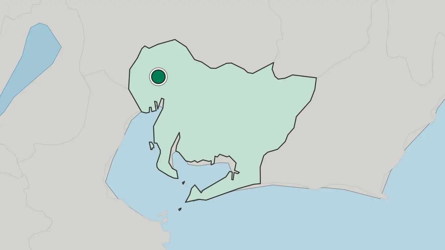 Map of Kiyosu in Japan