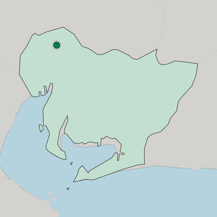 Map showing Komaki — In Aichi-ken