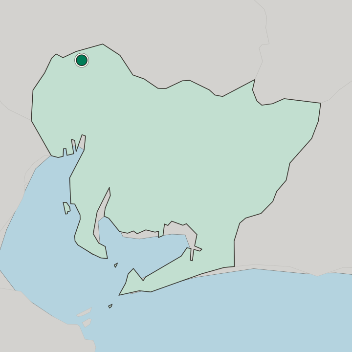 Map showing Kōnan — In Aichi-ken