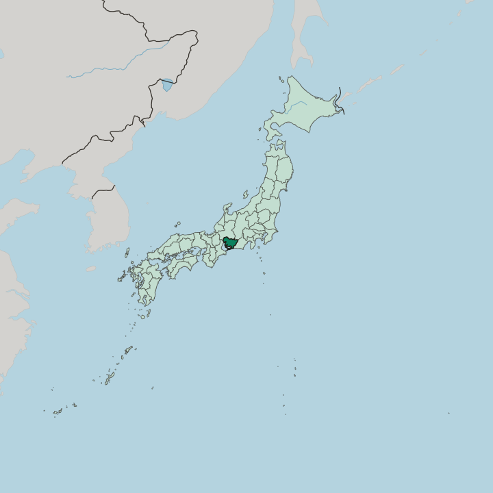 Map showing Aichi-ken — In Japan