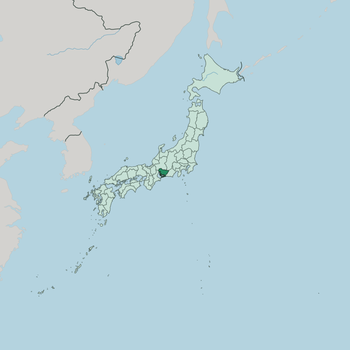 Map showing Aichi-ken — In Japan