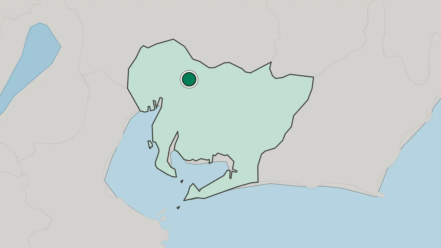 Map of Nagakute in Japan