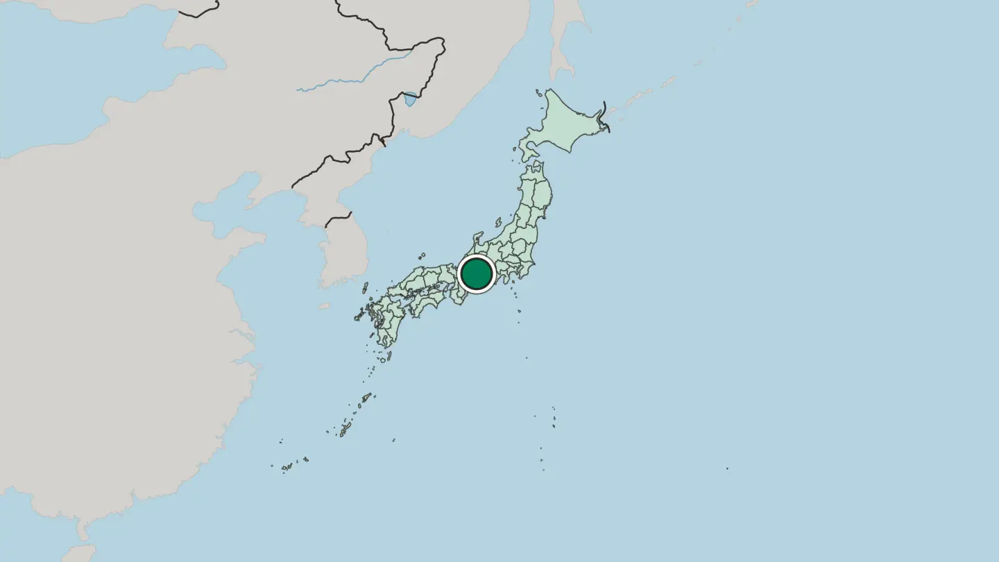 Map of Nagoya in Japan