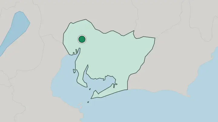 Map of Nagoya in Japan