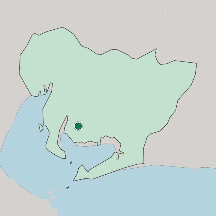 Map showing Nishio — In Aichi-ken