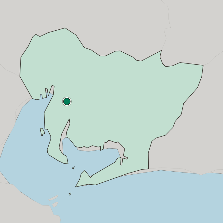 Map showing Ōbu — In Aichi-ken