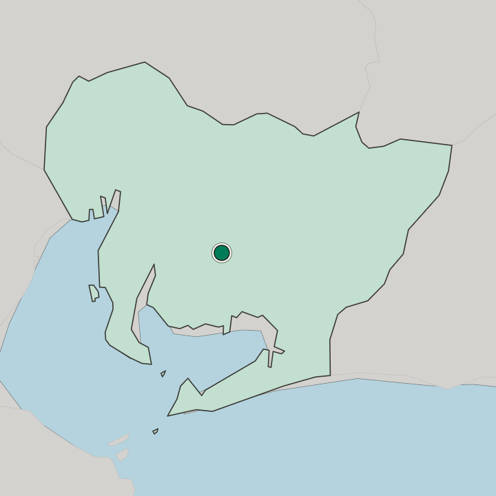 Map showing Okazaki — In Aichi-ken