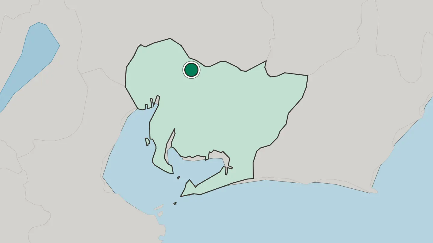 Map of Seto in Japan