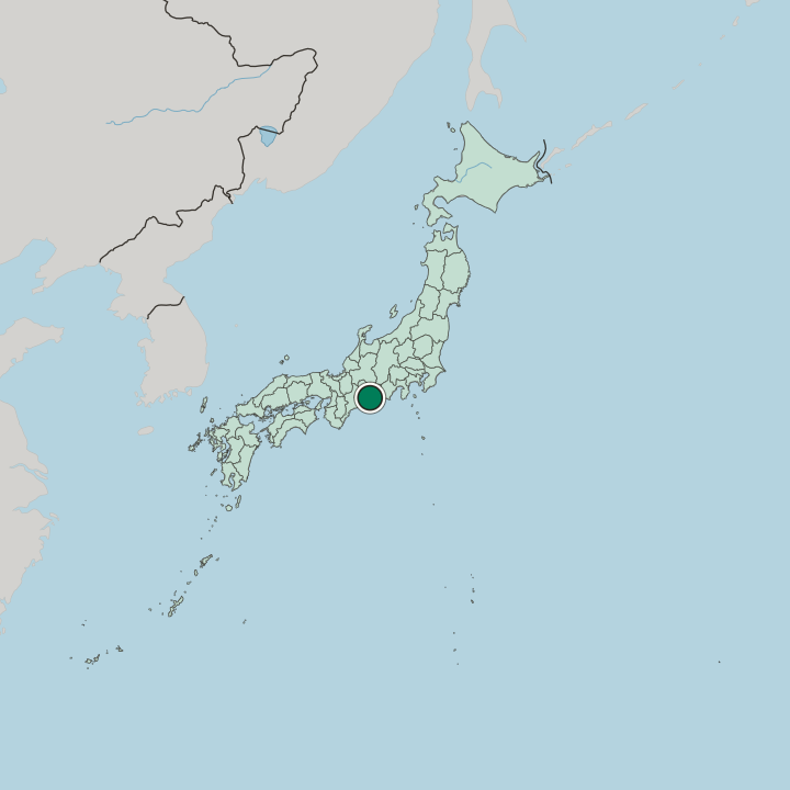 Map showing Tahara — In Japan