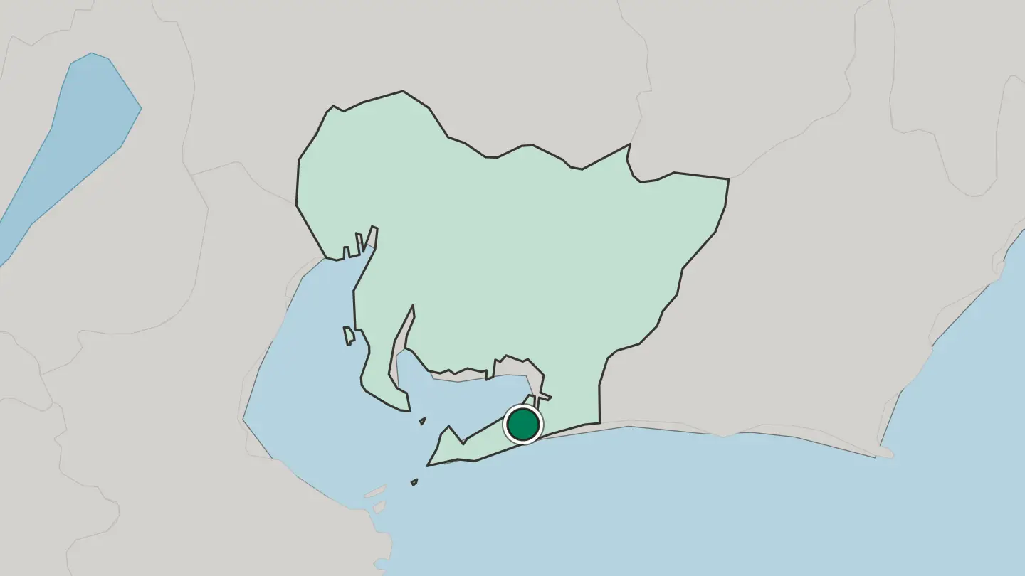 Map of Tahara in Japan