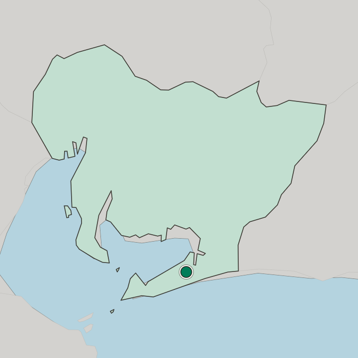 Map showing Tahara — In Aichi-ken
