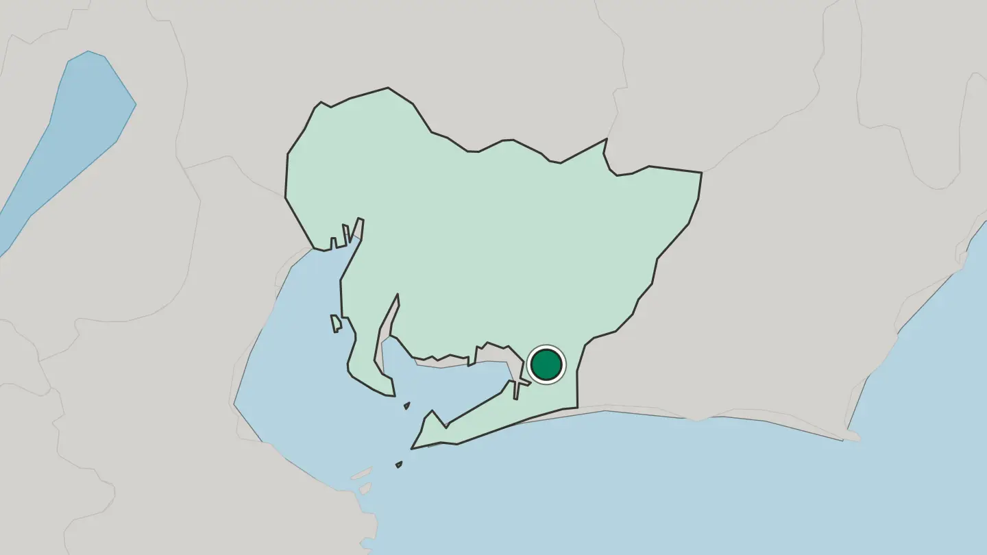 Map of Toyohashi in Japan