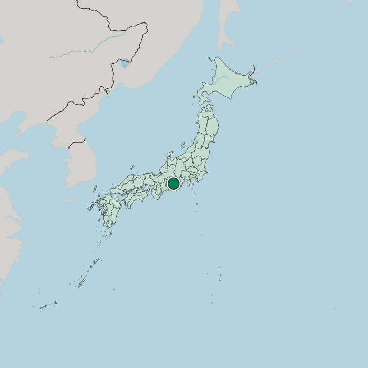 Map showing Toyokawa — In Japan