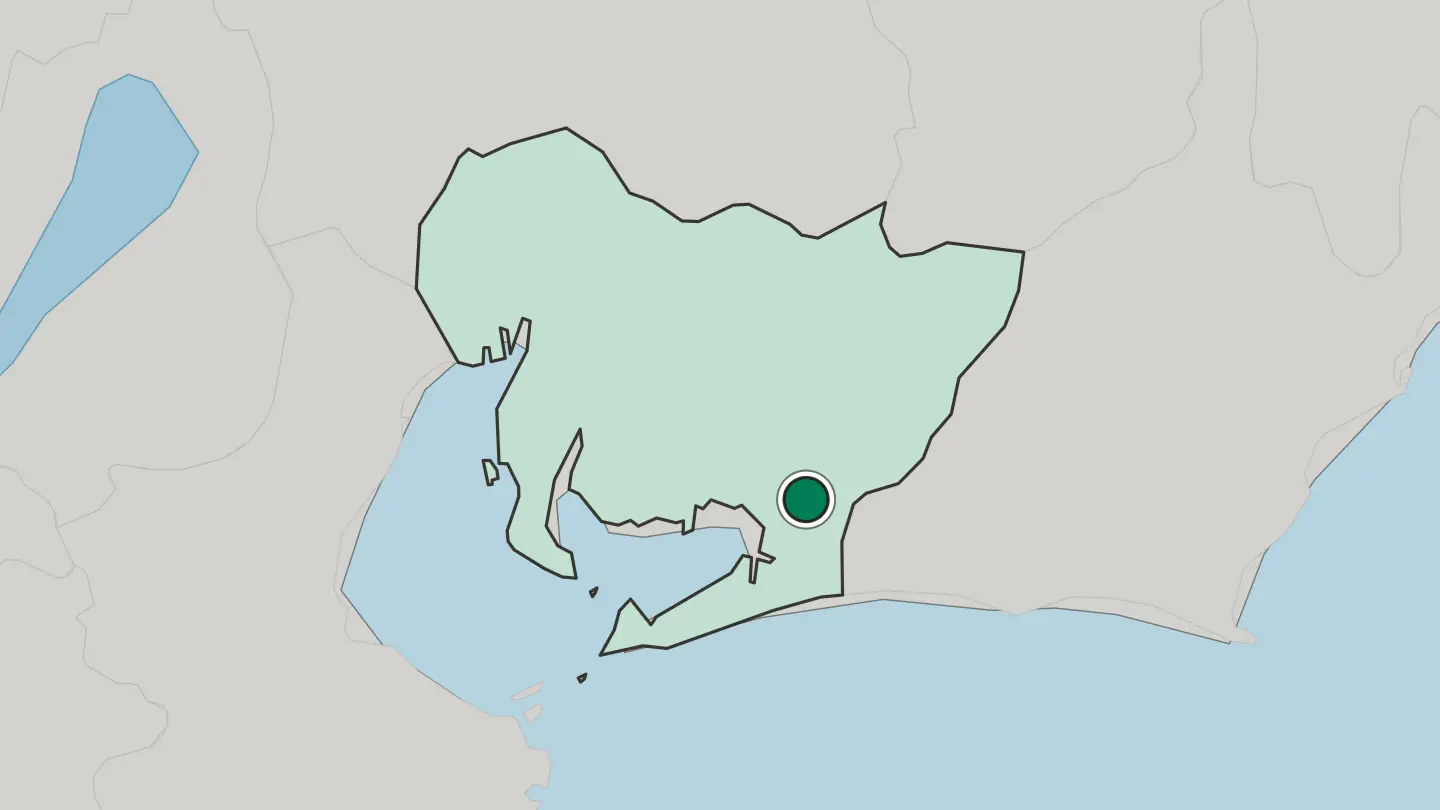 Map of Toyokawa in Japan